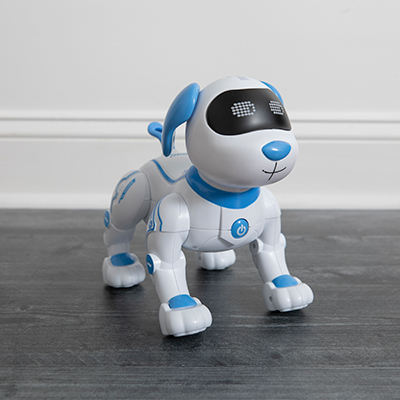 CONTIXO<sup>&reg;</sup> R3 Robot Dog - Great for Kids! Smart Puppy will walk with you, turn left and right, go backward, forward and even dance to music at your command. It has voice control so it knows when you want to play, do tricks or just hang out. Smart Puppy will keep you laughing with it’s funny actions and talking. It’s also  programmable, touch sensitive and has illuminated eyes. Smart Puppy, your next best friend.
